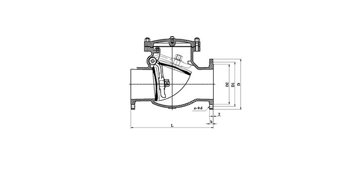 BS Standard Swing Check Valve drawing