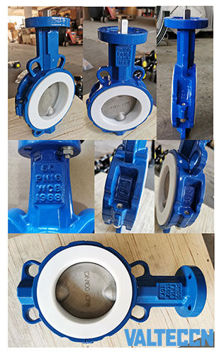 PTFE wafer butterfly valves